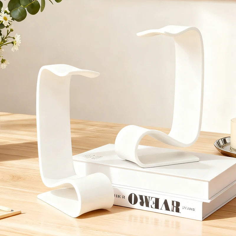 Minimal Desk Headphone Stand - Stable & Space  Saving Holder