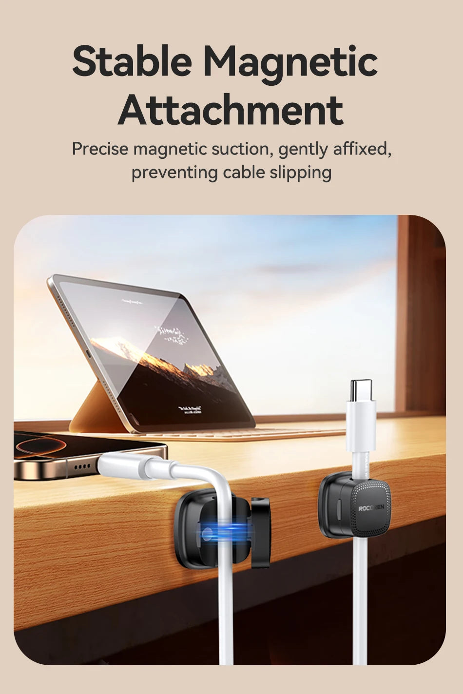 Magnetic Desk Cable Organizer